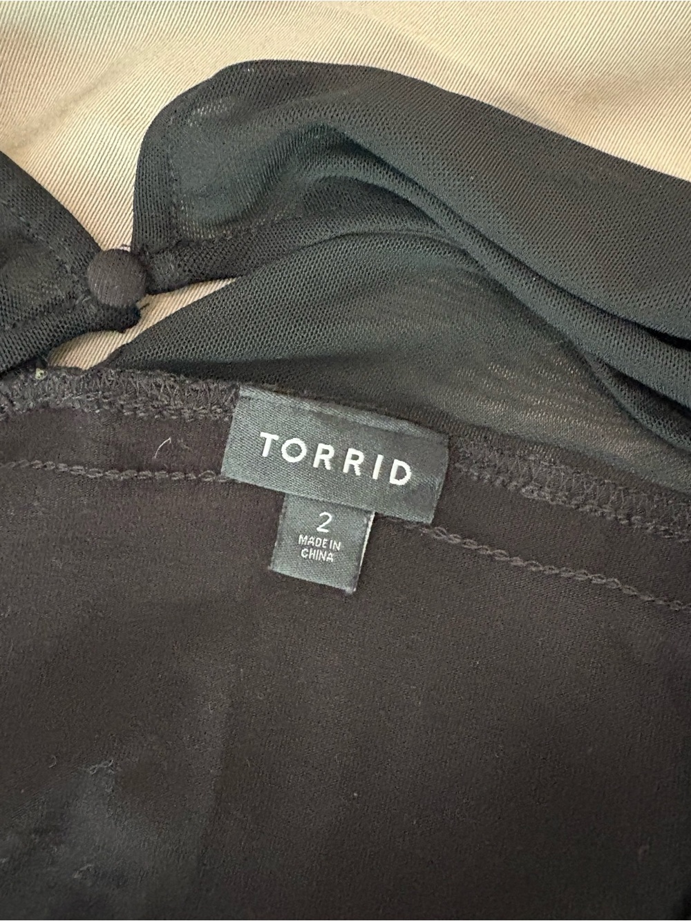 Torrid Black Lace Mesh Layered Top Flutter Cap Sleeve sz 2x - Picture 14 of 14
